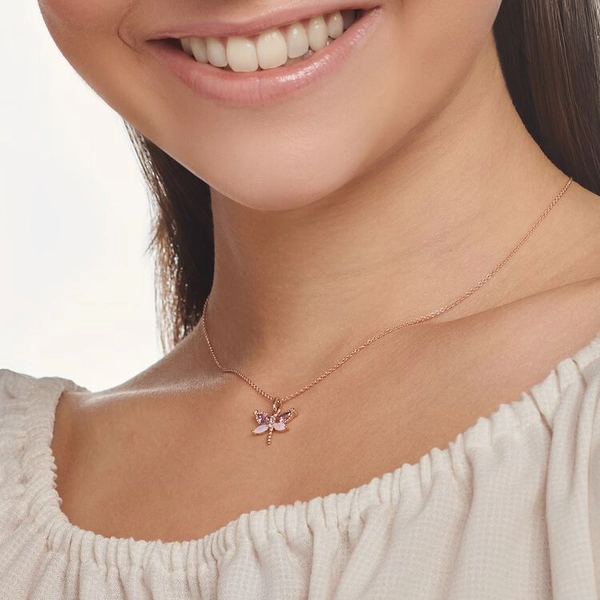 Kette Libelle Mit Steine Roségold von Thomas Sabo, Schneller Versand - Nordicspectra.de