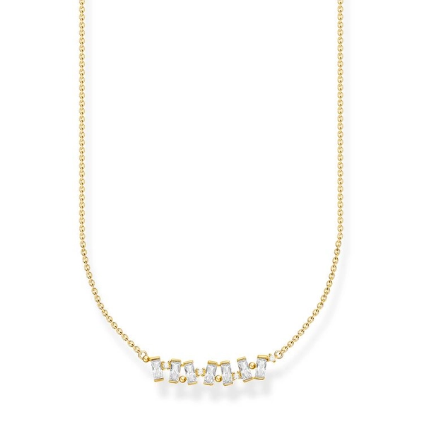 Kette Weiße Steine Gold von Thomas Sabo, Schneller Versand - Nordicspectra.de