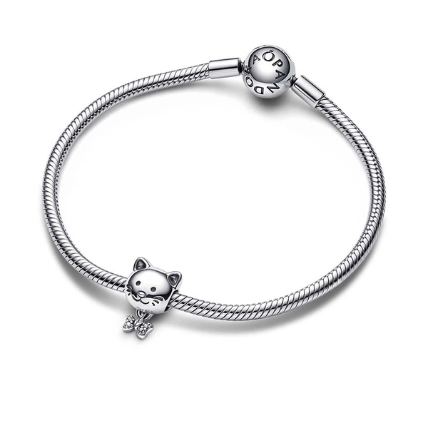 Katze & Schleife Charm von PANDORA, Schneller Versand - Nordicspectra.de