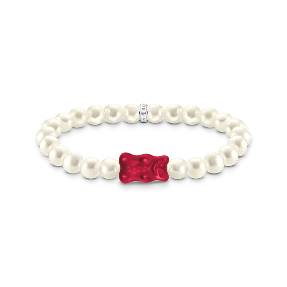 HARIBO Pearl Bracelet Red Gummy Bear - Thomas Sabo - Suuri valikoima & ilmainen lahjapaketointi - Nordic Spectra