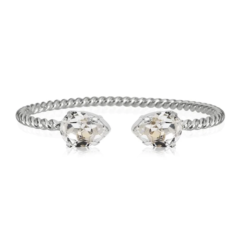 Caroline Svedbom - Mini Drop Bracelet Rhodium Crystal