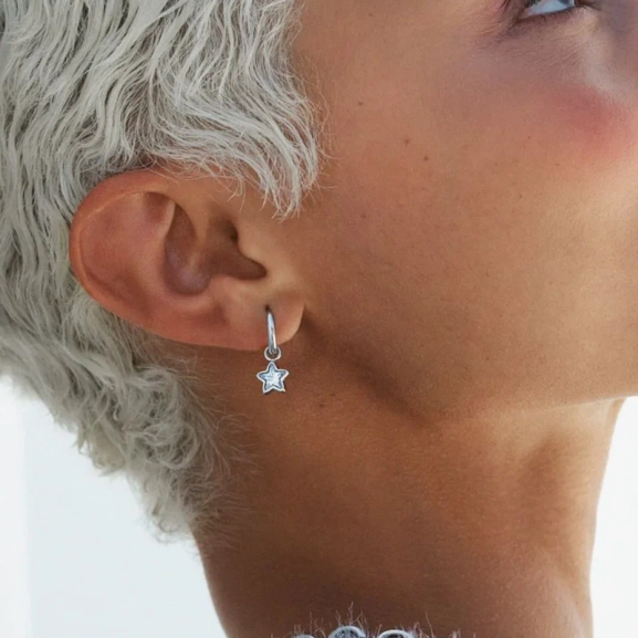 Star Sparkle Hoops Steel - Edblad - Snabb leverans - Gratis paketinslagning