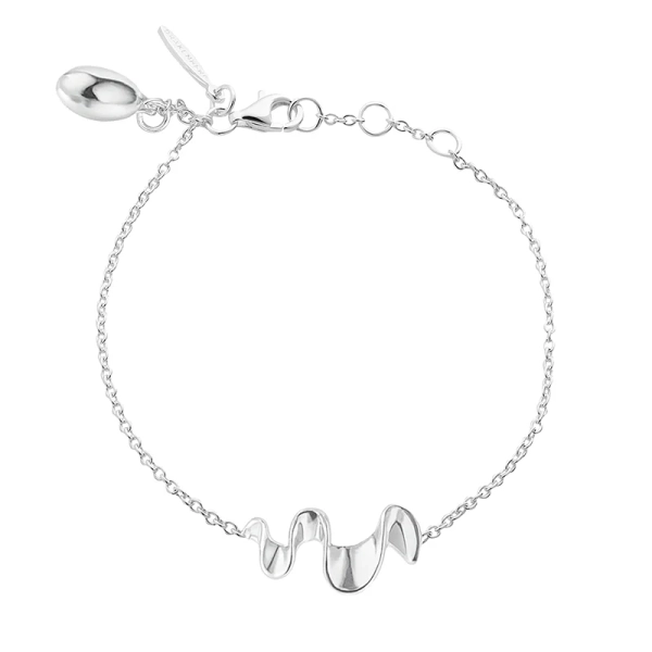 Kleines Armband „Water Flow“ aus poliertem Silber von Drakenberg Sjölin