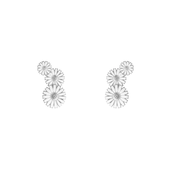 Daisy Vit Layered Örhängen - Georg Jensen - Designsmycken med snabba & trygga leveranser - Nordic Spectra