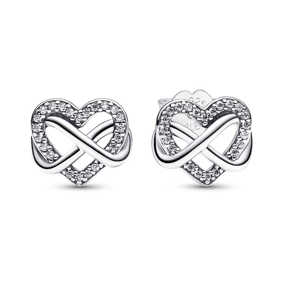Sparkling Infinity Heart Stud Earrings - PANDORA - Suuri valikoima & ilmainen lahjapaketointi - Nordicspectra.fi