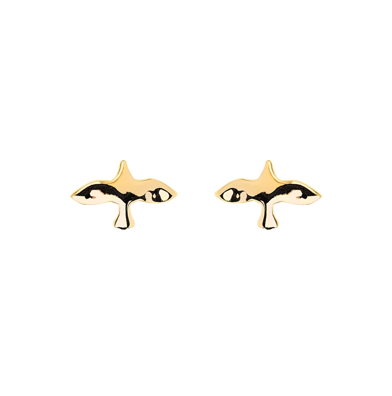 Organic Dove Pin Earrings Gold - Emma Israelsson - Snabb frakt & paketinslagning - Nordic Spectra