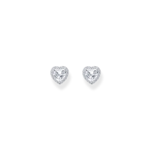 Hjärtformade Haloörhängen med Glittrande Stenar - Thomas Sabo - Snabb leverans & paketinslagning - Nordic Spectra