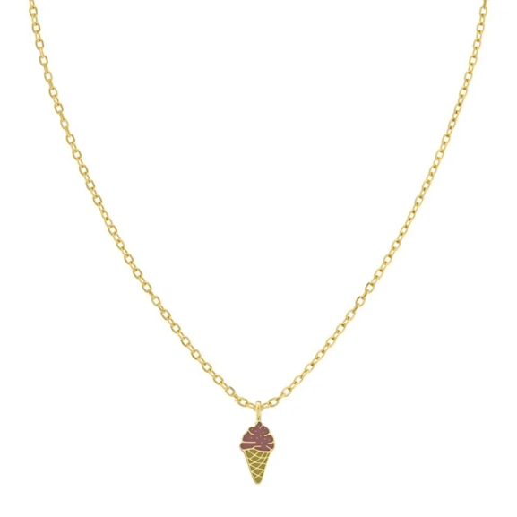 Laguna Necklace Ice cream Kids Gold - Edblad - Snabb frakt & paketinslagning - Nordic Spectra