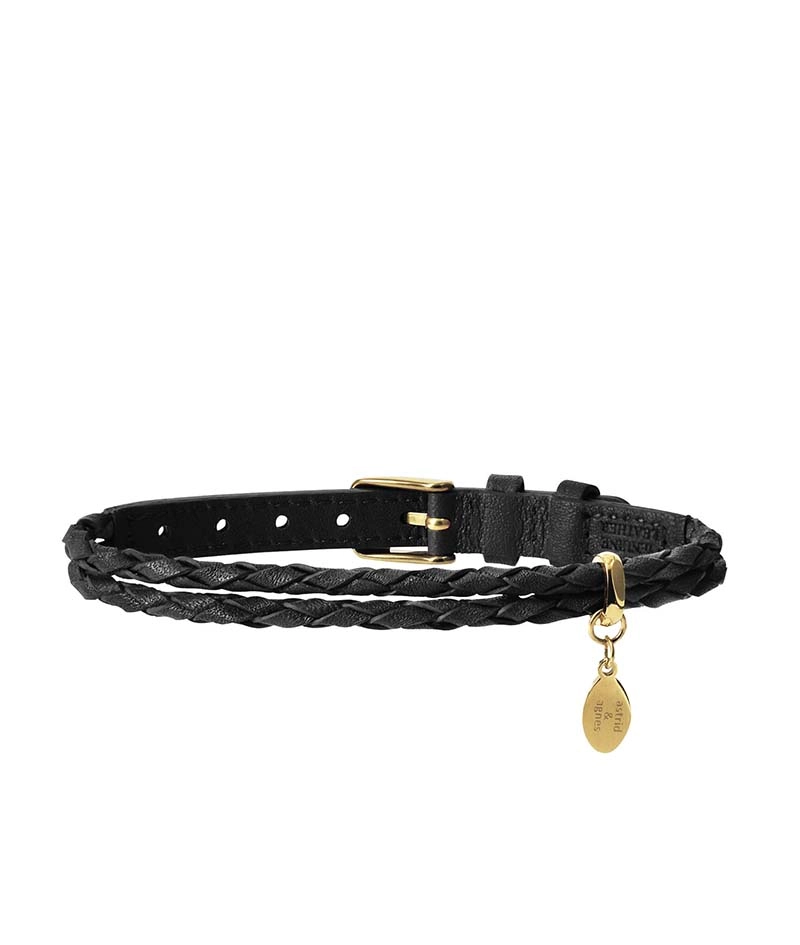 SVEA Armband Läder/Guld - Astrid & Agnes - Snabb frakt & paketinslagning - Nordicspectra.se