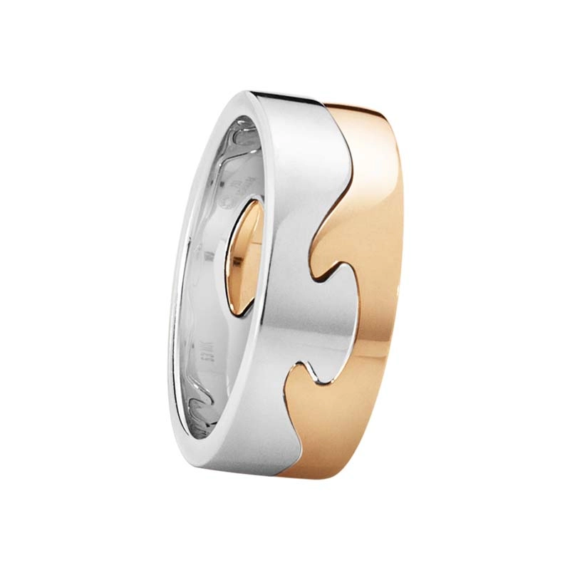 Georg Jensen - Fusion 2-delad Ring Vitguld/Roséguld