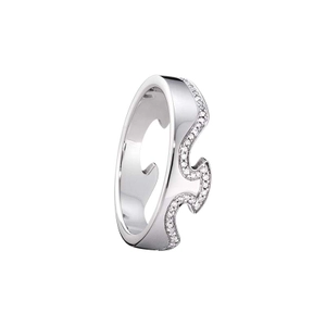 Fusion Außen Ring Weißes Gold & Diamant von Georg Jensen, Schneller Versand - Nordicspectra.de