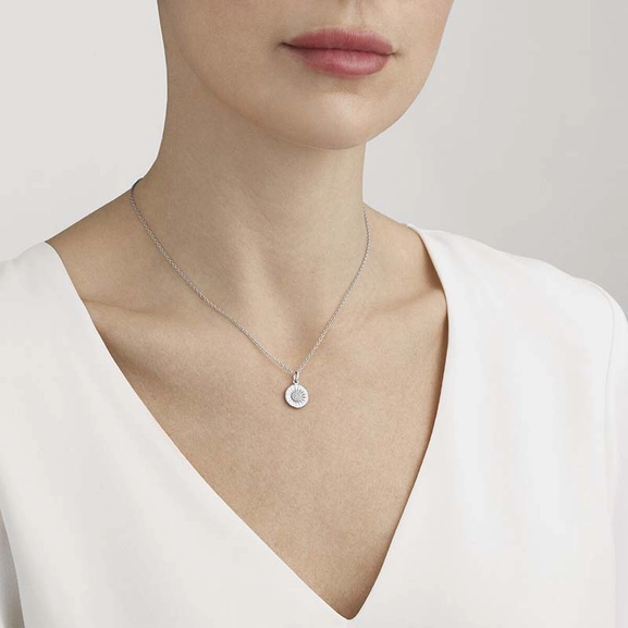 Daisy Litet Halsband Silver med Diamanter - Georg Jensen halsband - Snabb frakt & paketinslagning - Nordicspectra.se