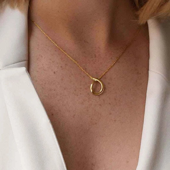 Ocean Small Single Necklace Gold - Drakenberg Sjölin Halsband - Snabb frakt & paketinslagning - Nordicspectra.se