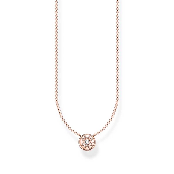 Halsband Cirkel Med Vit Sten Rosé - Thomas Sabo berlock - Snabb frakt & paketinslagning - Nordicspectra.se