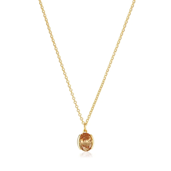 Ellisse Carezza Halskette Champagne Gold von Sif Jakobs