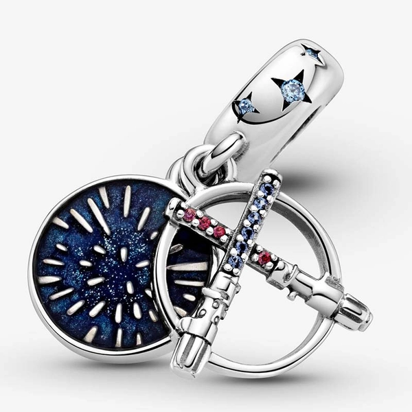 Star Wars Lichtschwert doppelter Charm-Anhänger von PANDORA, Schneller Versand - Nordicspectra.de