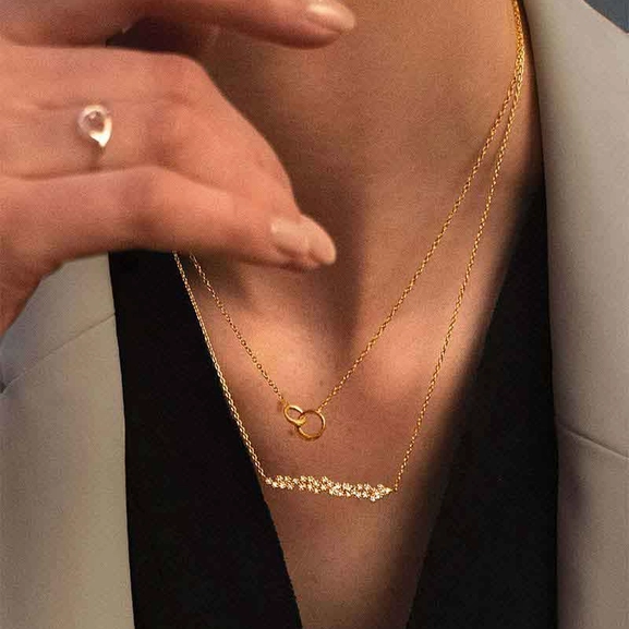 Les Amis Drop Necklace Gold Drakenberg Sjölin, Schneller Versand - Nordicspectra.de