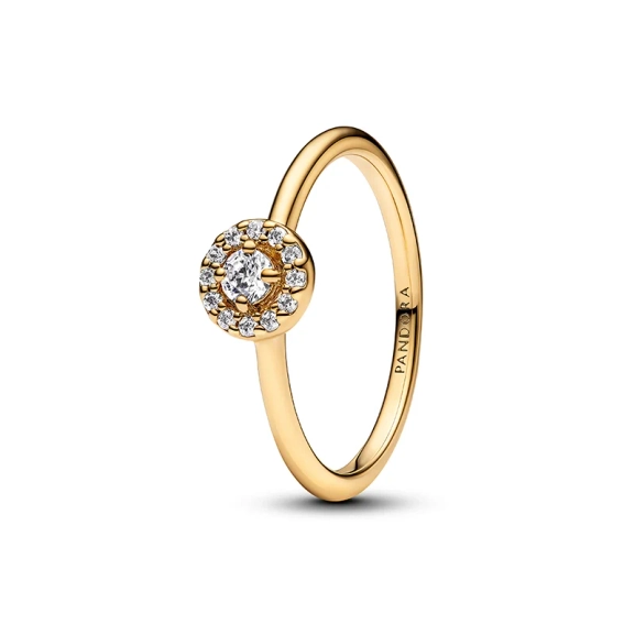 Rund Skimrande Halo Ring Guld - PANDORA - 1-2 dagar leverans - Gratis paketinslagning