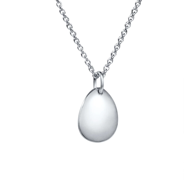 Mini-Rosenblatt-Anhänger aus Silber