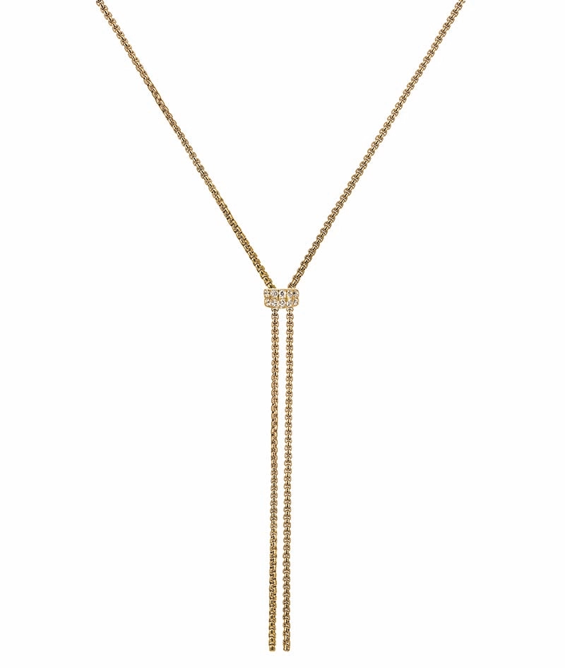 CLARISSA Långt Halsband Guld - Astrid & Agnes - Snabb frakt & paketinslagning - Nordicspectra.se