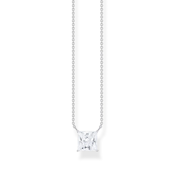 Halsband med Kvadratiskt Glittrande Sten - Thomas Sabo - Snabb leverans & paketinslagning - Nordic Spectra