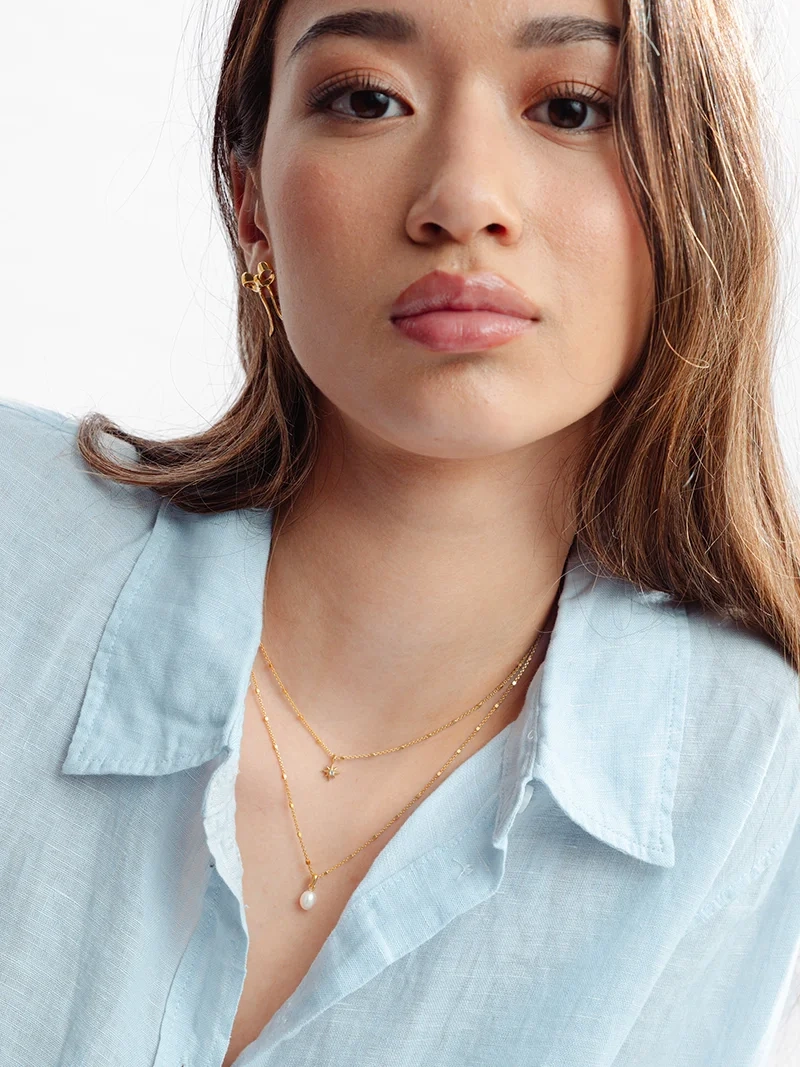 Treasure Single Pearl Necklace Gold - Syster P - Snabb leverans & Gratis paketinslagning - Nordic Spectra