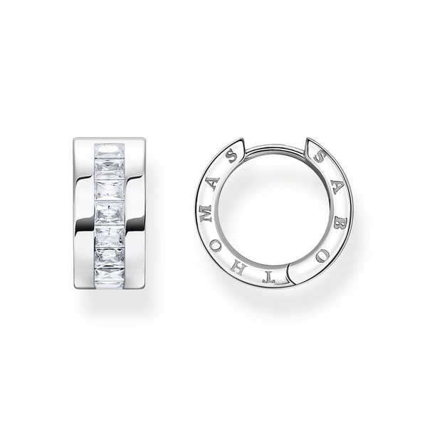 Creolen Weiße Steine Pavé Silber von Thomas Sabo, Schneller Versand - Nordicspectra.de