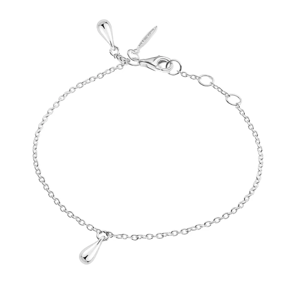 Tropfenarmband aus Silber mit einem einzelnen