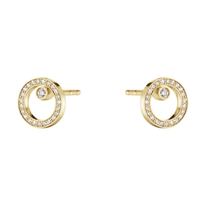 Halo Ohrstecker Gold Mit Pavé Diamanten 0.12 ct von Georg Jensen, Schneller Versand - Nordicspectra.de