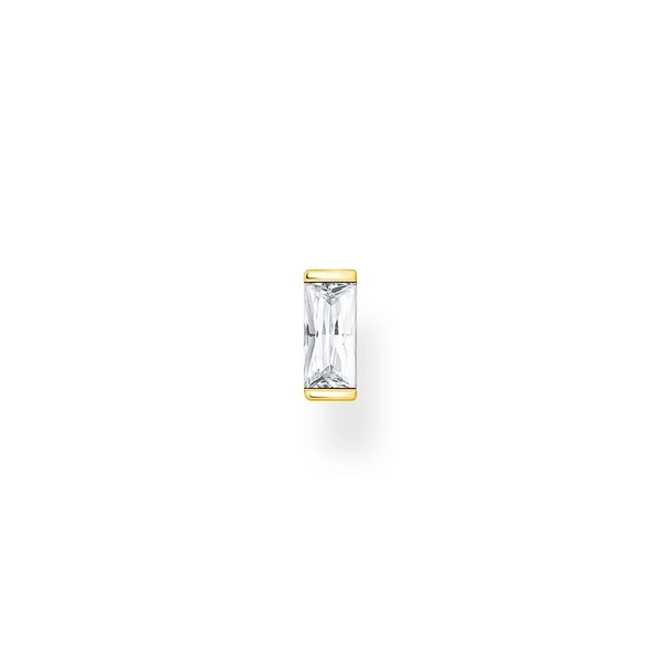 Einzel Ohrstecker Weißer Stein Gold von Thomas Sabo, Schneller Versand - Nordicspectra.de