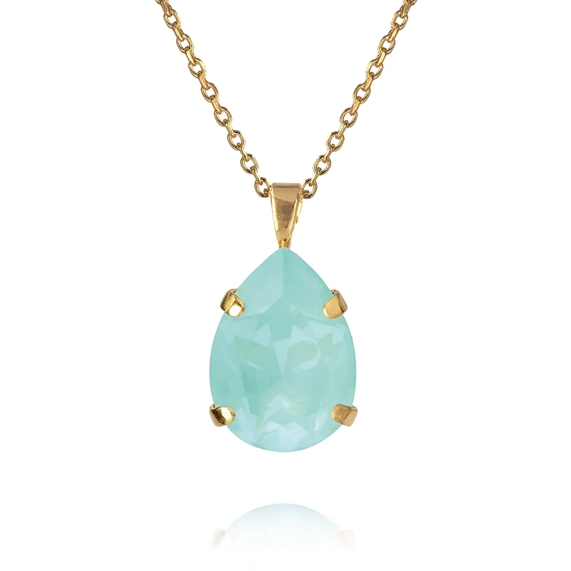 Caroline Svedbom - Mini Drop Necklace Gold Soft Mint