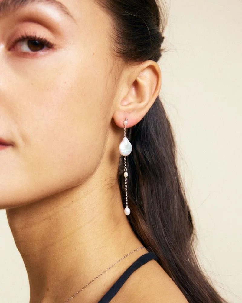 Ocean Earrings L Steel - Edblad - Snabb frakt & paketinslagning - Nordic Spectra