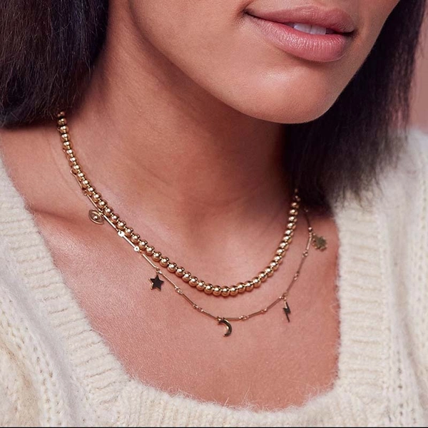 Charm Necklace Multi Gold - Edblad - Snabb frakt & paketinslagning - Nordicspectra.se