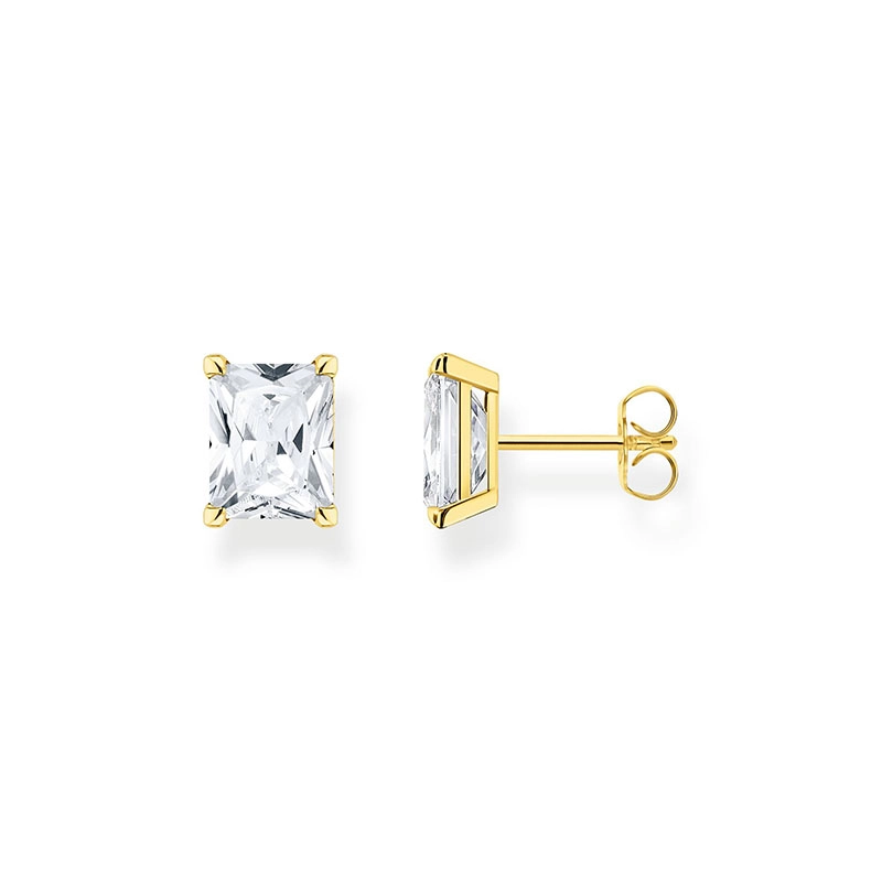 Thomas Sabo - Stiftörhängen Vit Sten Guld