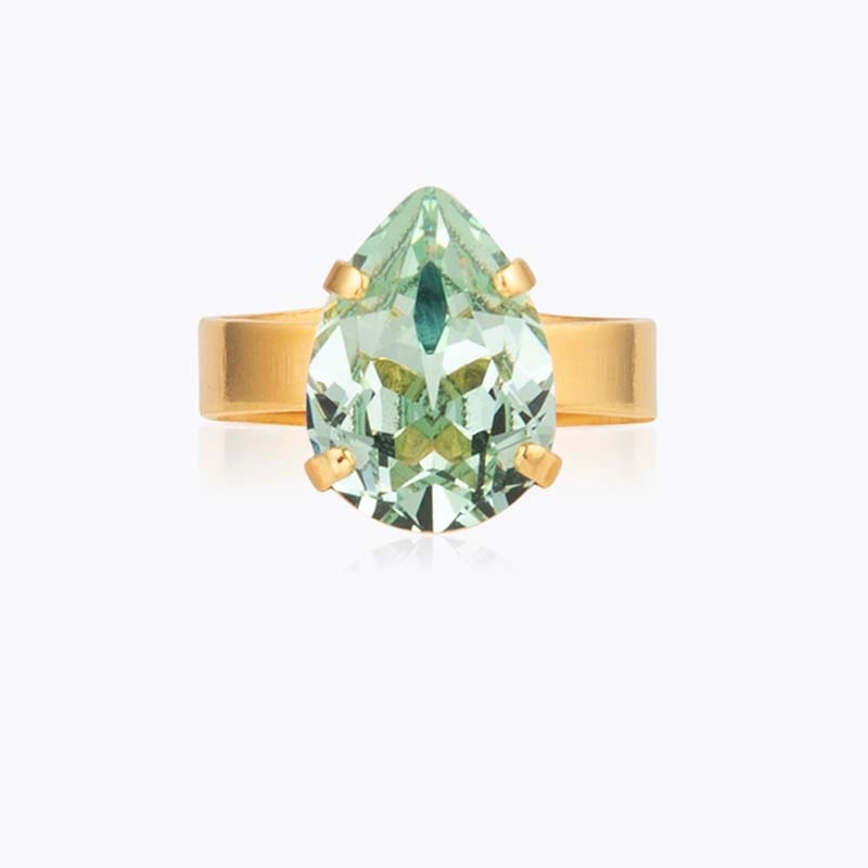Caroline Svedbom - Mini Drop Ring Gold Chrysolite