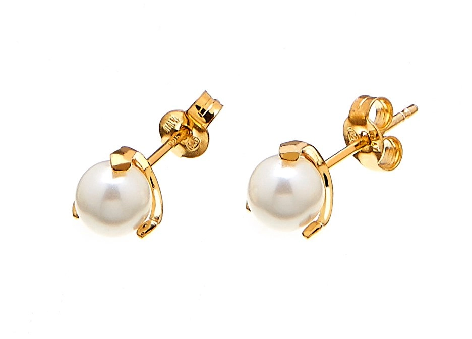 CU Jewellery - Pearl Small Stud Ear Gold