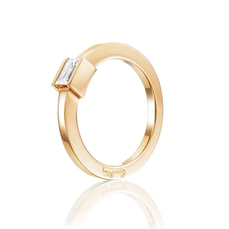 Efva Attling - Deco Wedding Ring Gold