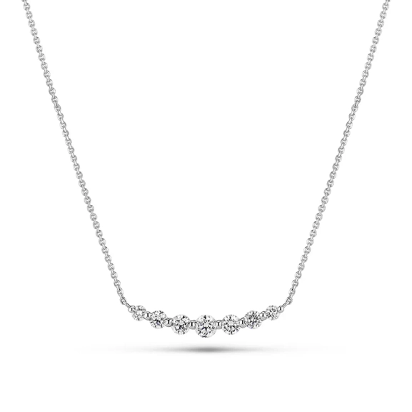 Tiara Grande Necklace i 14K vitguld med sju gnistrande labbodlade diamanter