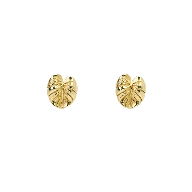 Emma Israelsson - Mini Palm Leaf Earrings Gold