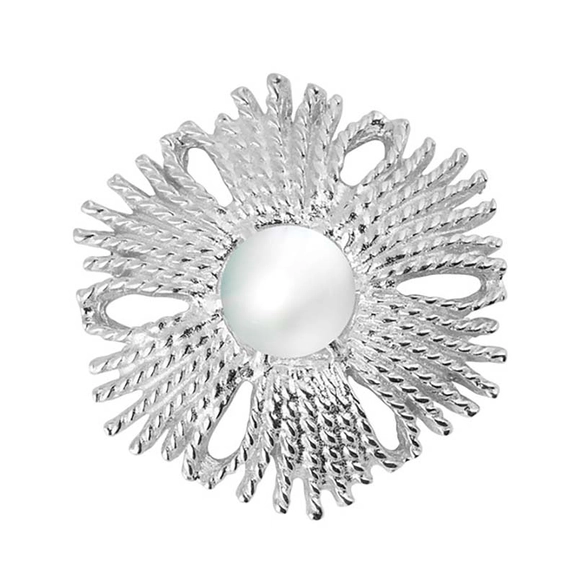 Gatsby Pearl Brosch/Pendant Silver -CU Jewellery - Snabb frakt & paketinslagning - Nordicspectra.se