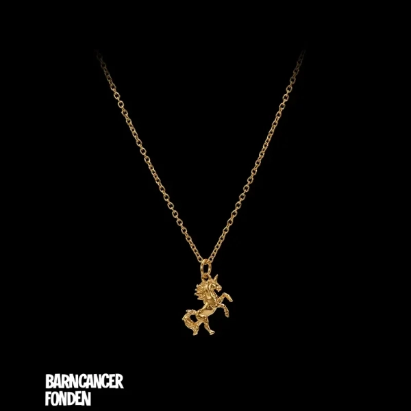 Mini Unicorn Necklace Barncancerfonden Gold