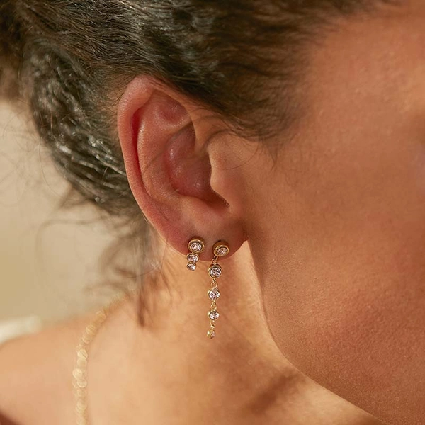 Dew Drop Earrings Multi Blush Gold - Edblad - Snabb frakt & paketinslagning - Nordicspectra.se