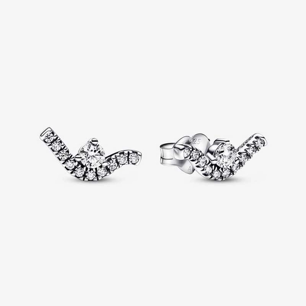 Sparkling Wave Stud Earrings - PANDORA - Suuri valikoima & ilmainen lahjapaketointi - Nordicspectra.fi