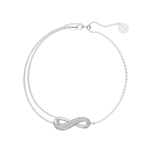 Infinito-Armband aus Silber mit funkelndem Unendlichkeitssymbol