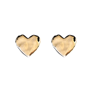 Organic Heart Earrings Gold - Emma Israelsson - Schmuck im skandinavischen Design - Nordic Spectra