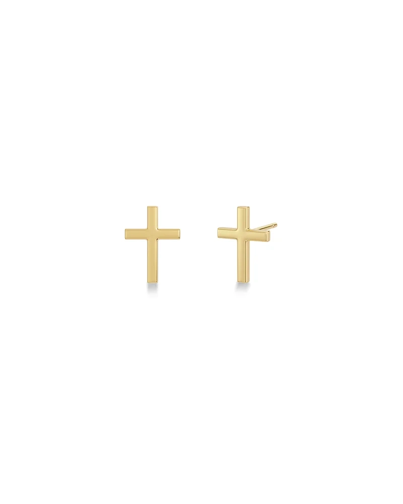 Spirit Cross Studs Gold