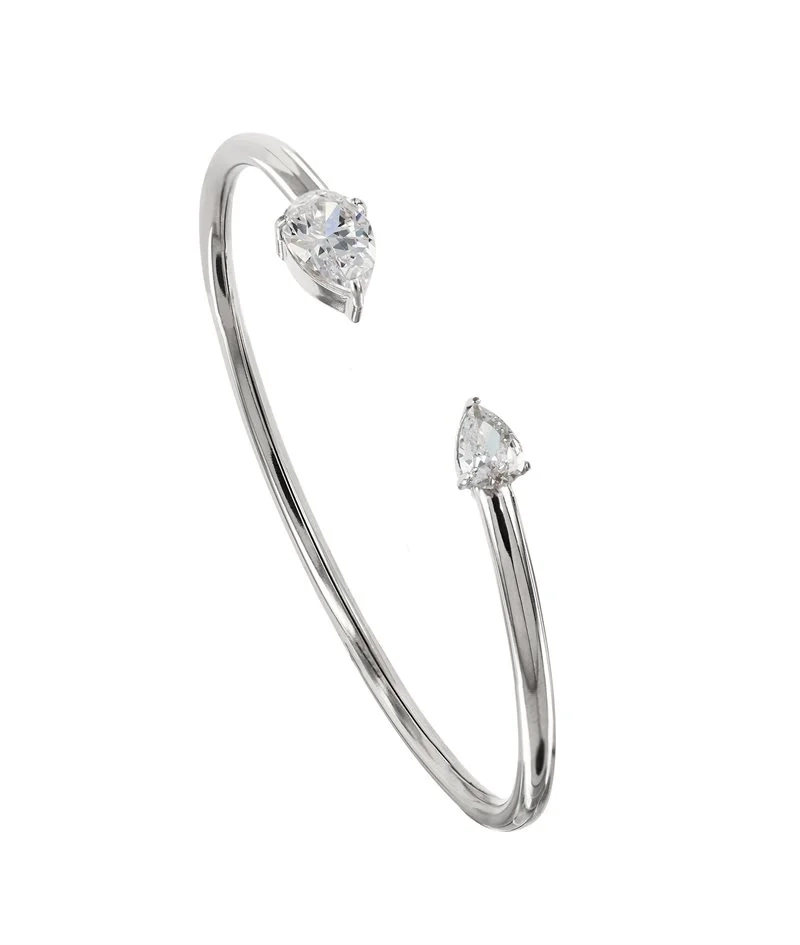 DROP Crystal Bangle Stål - Astrid & Agnes - Nordic Spectra