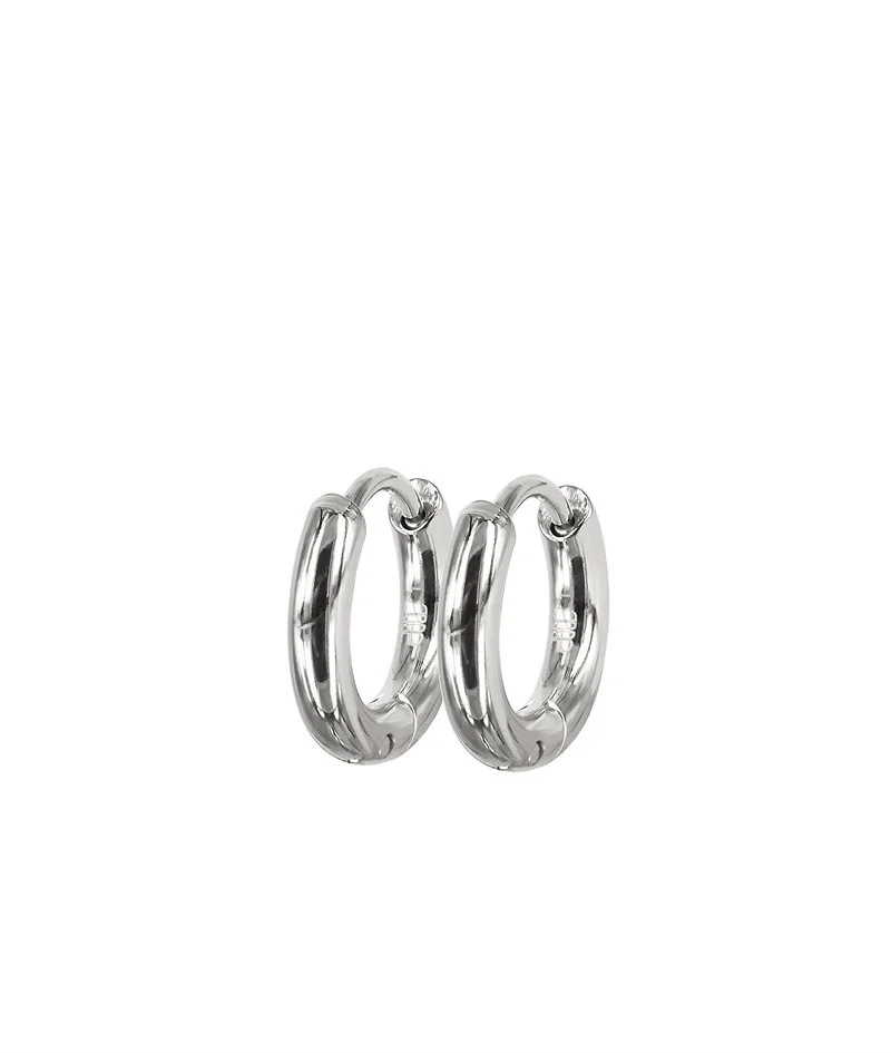 LUCY Plain Örhängen 13 mm Stål - Astrid & Agnes - Nordic Spectra