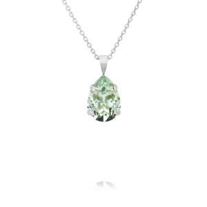 Mini Drop Necklace Rhodium Chrysolite - Caroline Svedbom - Nopea toimitus ja lahjapakkaus