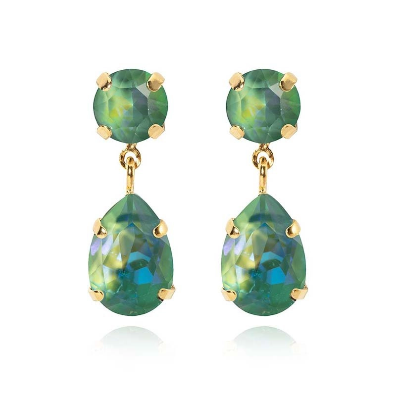 Caroline Svedbom - Mini Drop Earrings Gold Silky Sage Delite